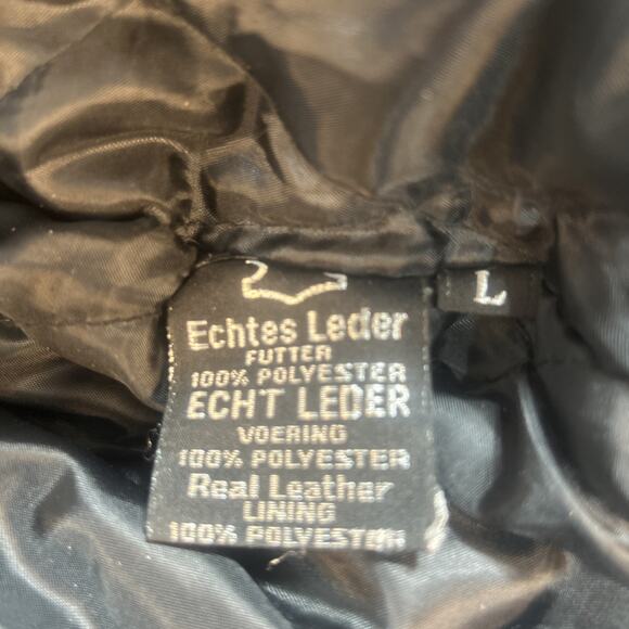 Shaf Leather Jacket Men’s L 42 Motorcycle Moto Biker Style Grunge Rock VTG 80's - Picture 4 of 15